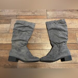 Gray Suede Boots